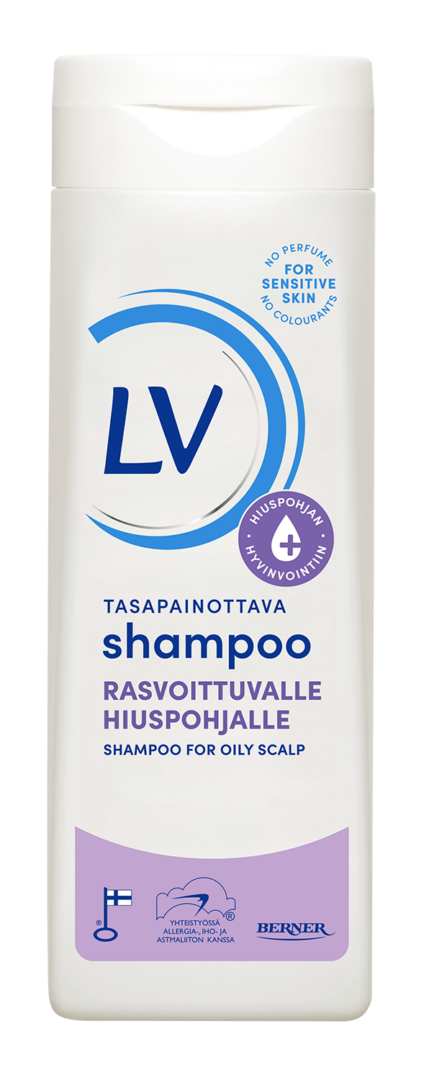 LV shampoo rasvoittuvalle hiuspohjalle